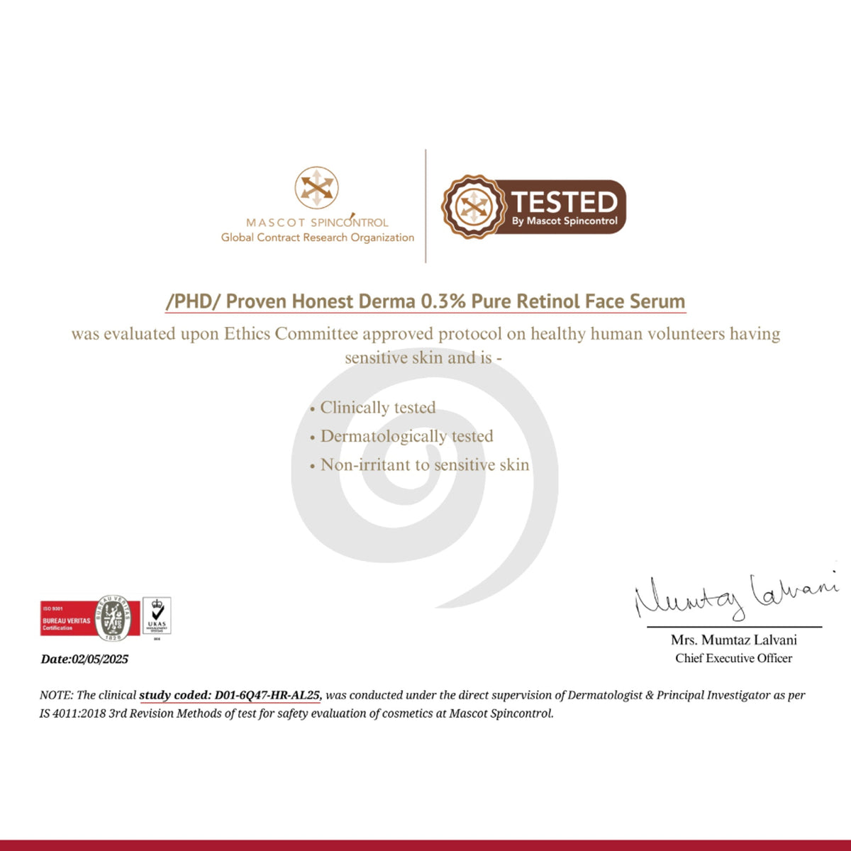 Proven Honest Derma (PHD) 0.3% Retinol Serum With Bakuchiol & Peptides | Grocsy