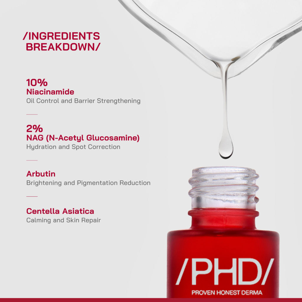 Proven Honest Derma (PHD) 10% Niacinamide Spot Correcting Serum | Grocsy
