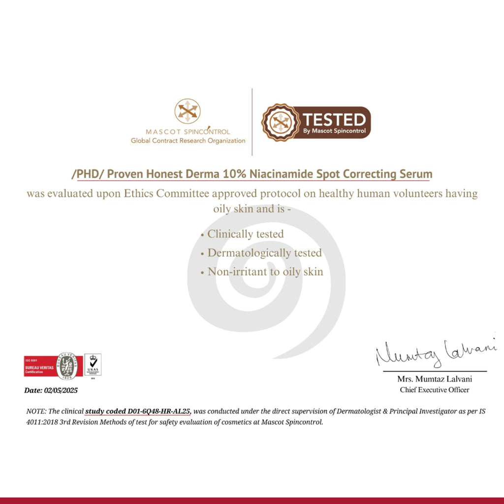Proven Honest Derma (PHD) 10% Niacinamide Spot Correcting Serum | Grocsy