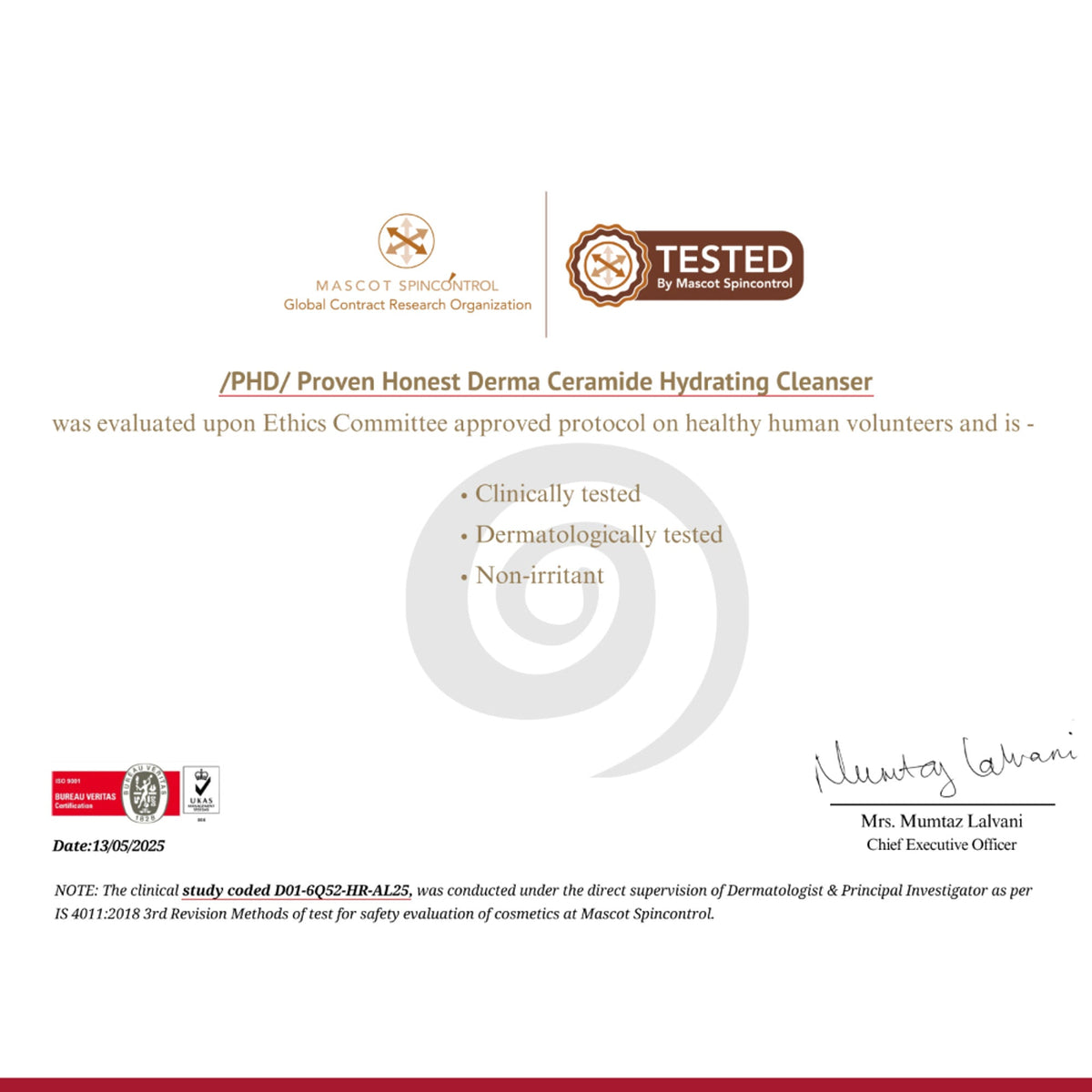 Proven Honest Derma (PHD) Ceramide Hydrating Cleanser | Grocsy