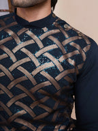 Vastranavya Traditional Festival Wear Pure Silk Thread & Sequence Embroidered Work Kurta | Grocsy