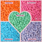 Confect Bunny Sprinkles |  Orange, Silver and Sky Blue, Red Sprinkles Pack of 5 (EAST 9) - 100Gms | Grocsy