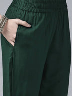 Yufta Women's Rayon Kurti With Pant Dupatta Set | Grocsy