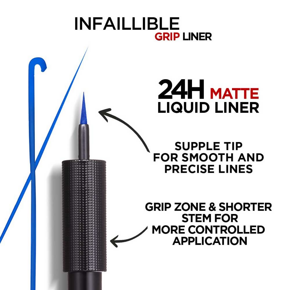 L'Oreal Paris Infaillible Grip 24H Matte Liquid Liner - 02 Blue | Grocsy