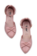 Tiny Bugs Girls Bow Embellished Ballerinas - Peach | Grocsy