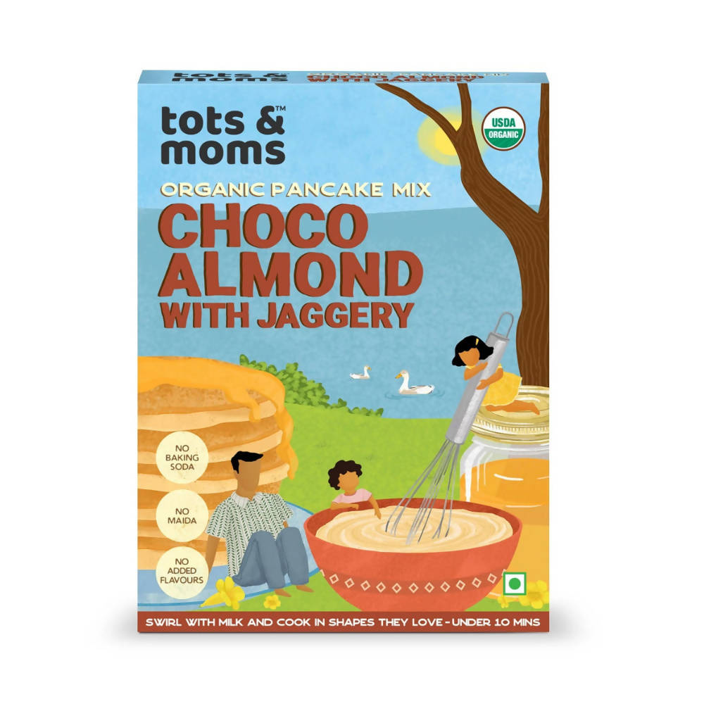 Tots and Moms Organic Choco Almond with Jaggery Pancake Mix | Grocsy