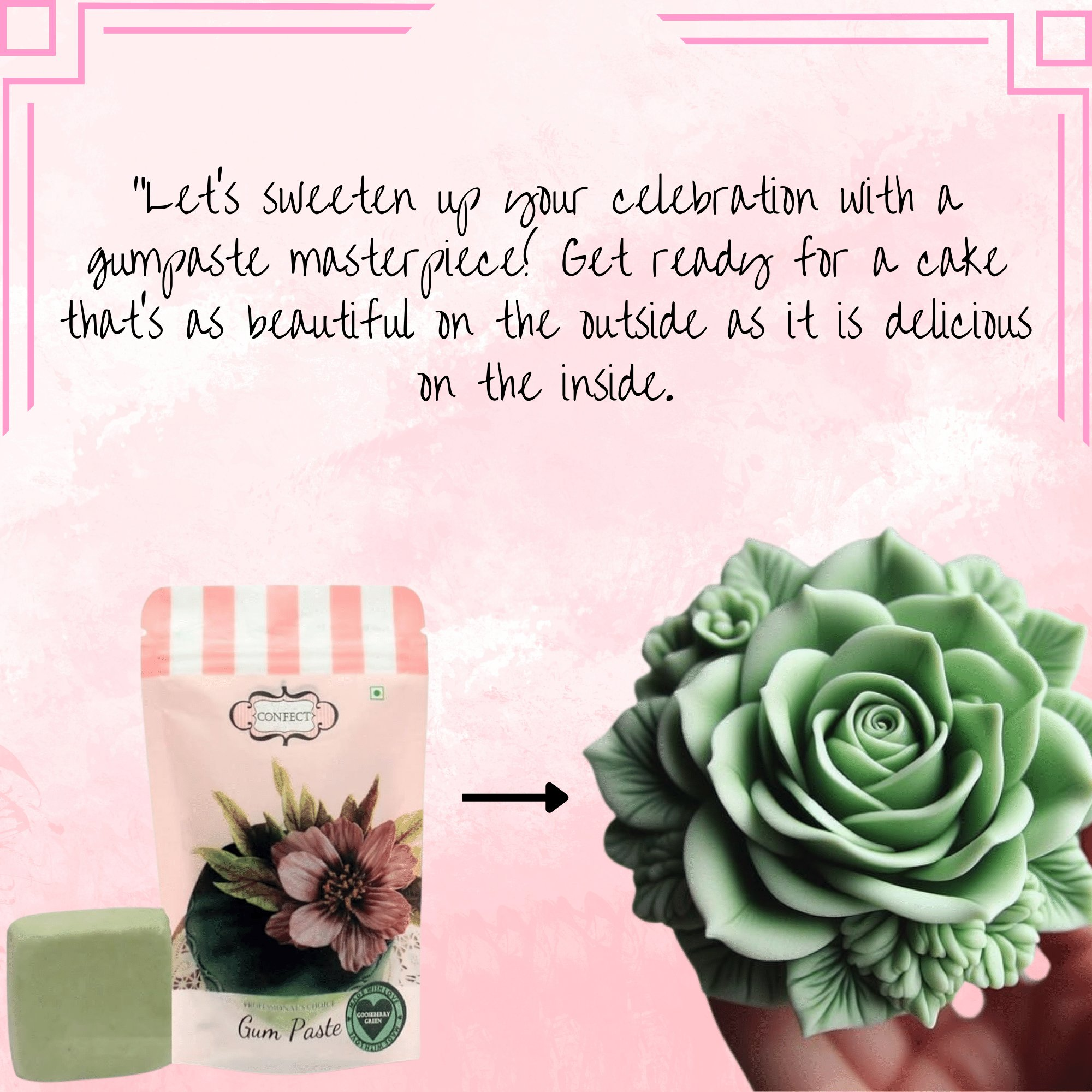 Confect Gooseberry Green | Edible Gum paste | Grocsy