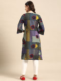 Sangria Printed Bell Sleeves Kurta | Grocsy