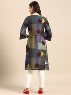 Sangria Printed Bell Sleeves Kurta | Grocsy