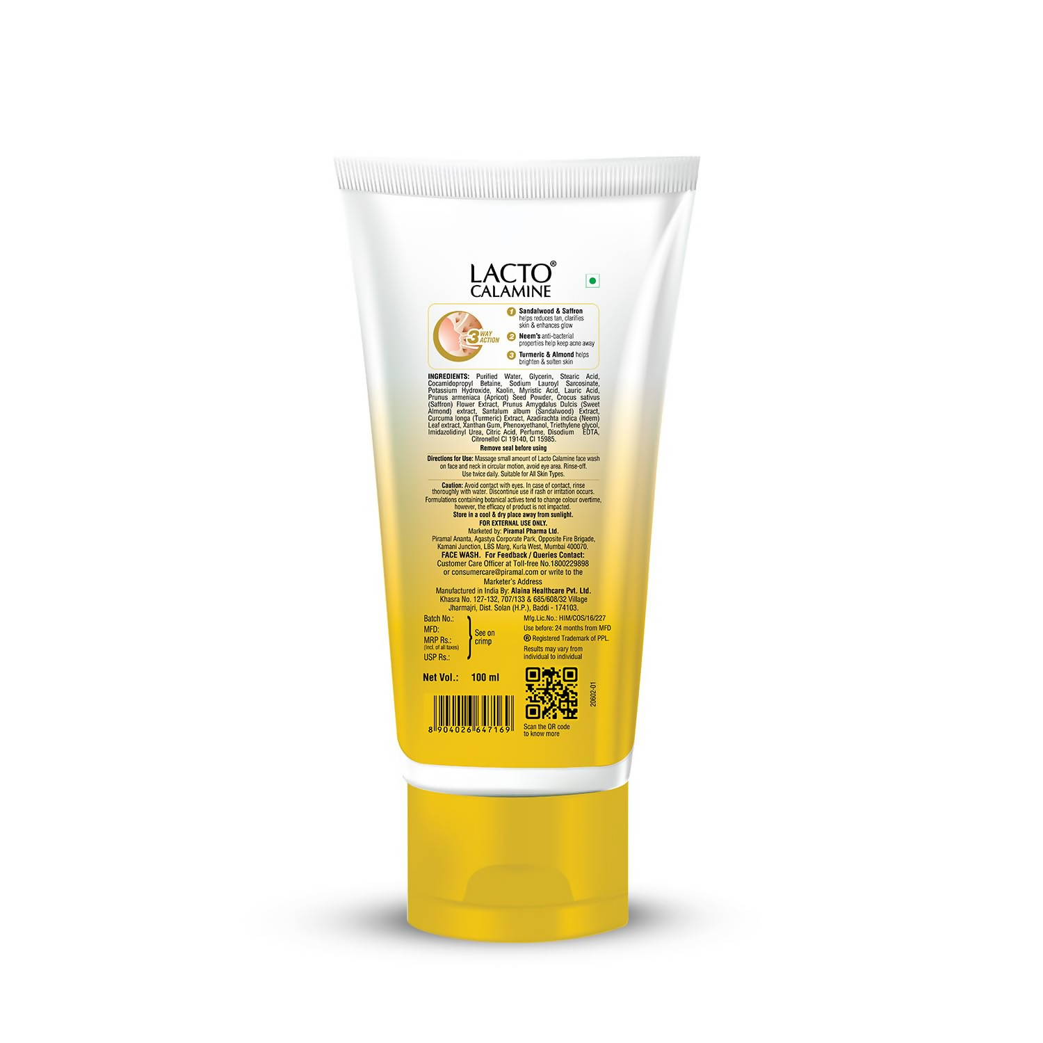 Lacto Calamine Ubtan Face Wash for Glowing Skin | Grocsy