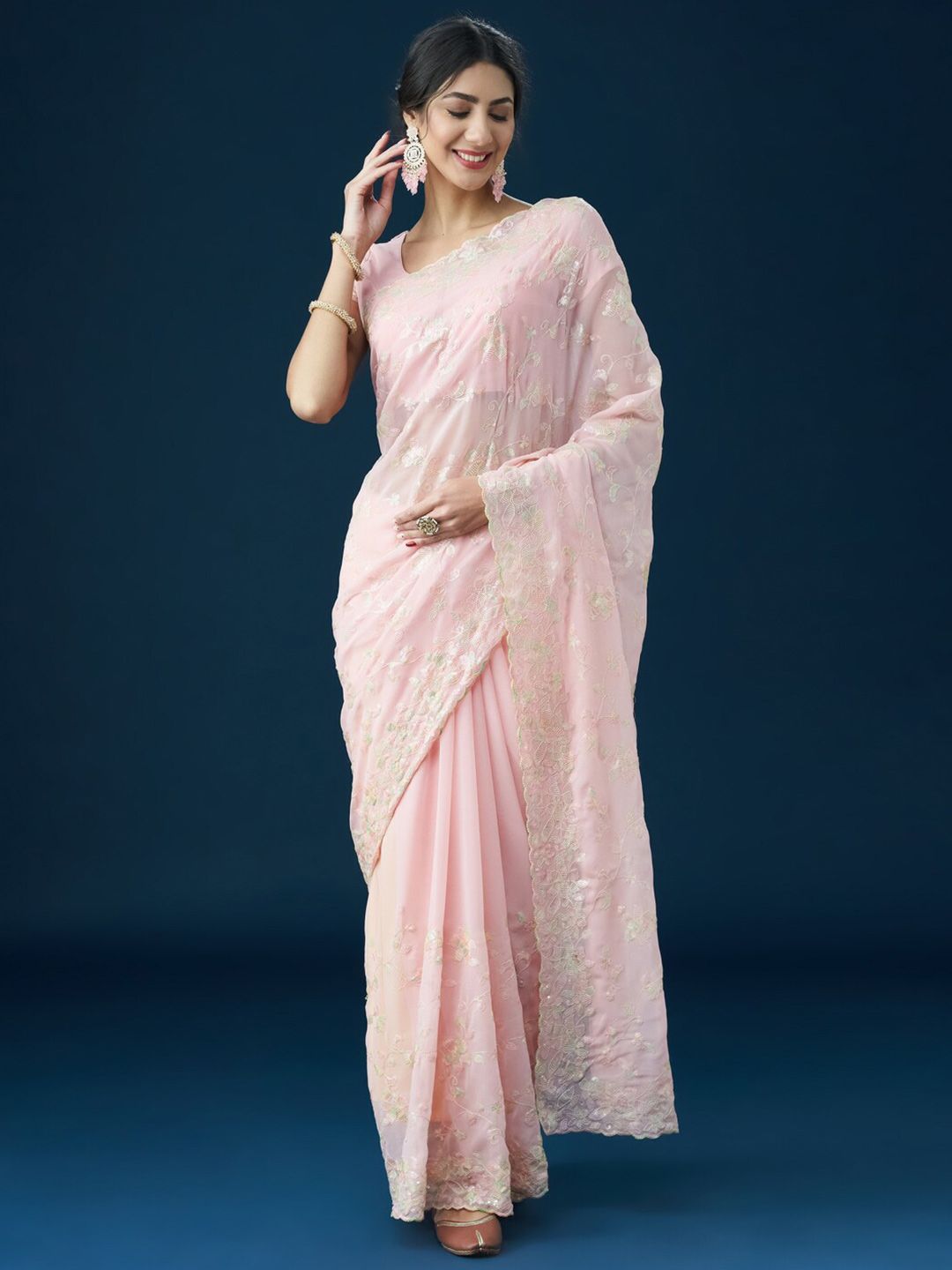 kasee Embellished Sequinned Saree | Grocsy