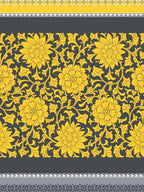 Dreamscape Yellow Ethnic Motifs Cotton 140 TC Fitted Single Bedsheet & 1 Pillow Cover | Grocsy