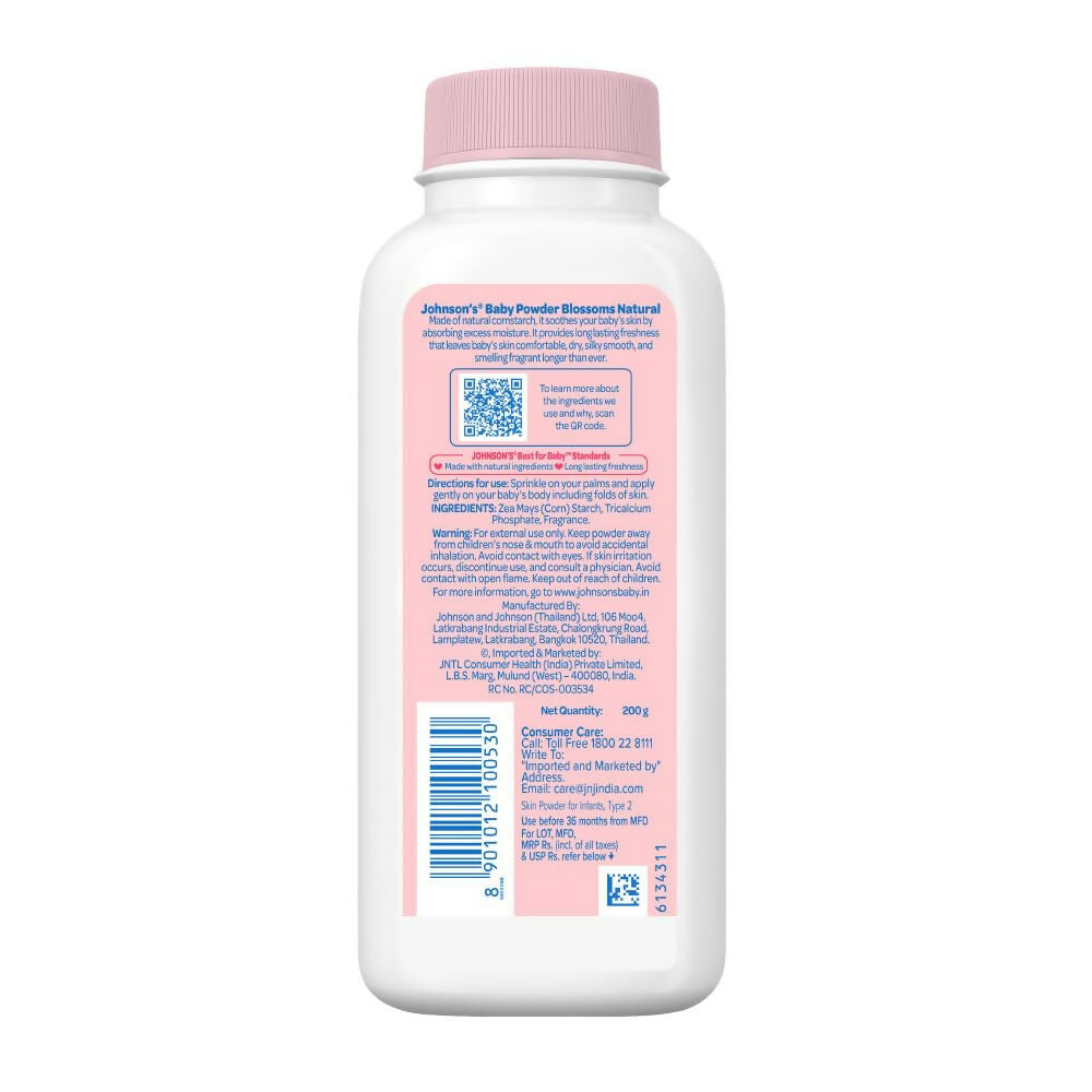 Johnson's Baby Powder Blossoms Natural Plant Based | Grocsy