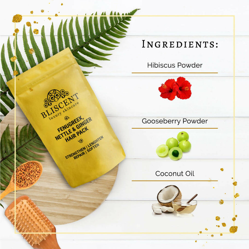 Bliscent Fenugreek, Nettle and Ginger Hair Pack | Grocsy