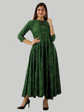 Vamika Rayon Green Party Wear Kurti | Grocsy