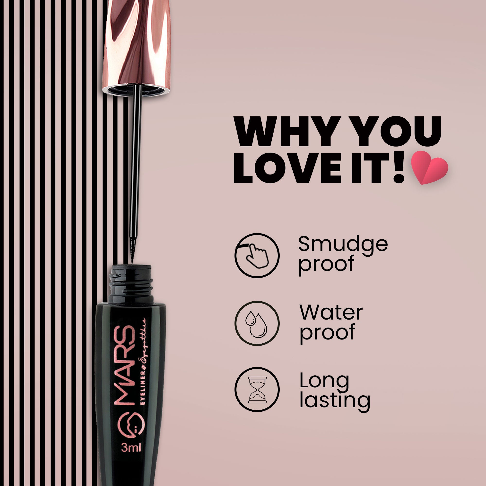 MARS Cosmetics Glossy Liquid Eyeliner - Black | Grocsy