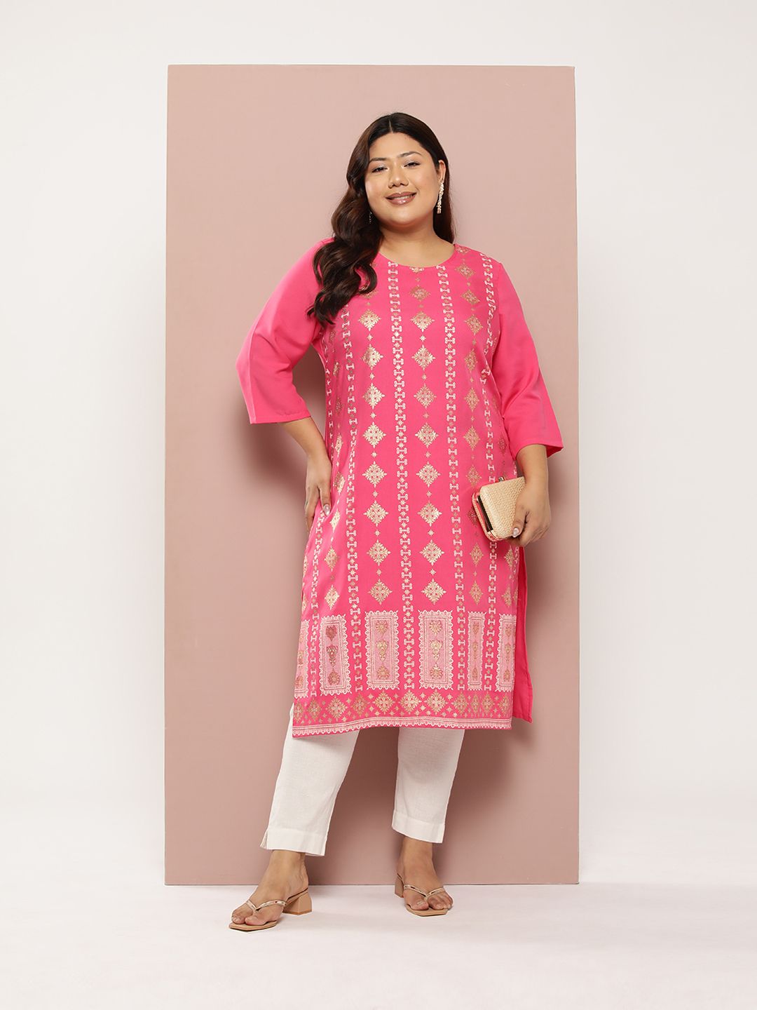Sztori Plus Size Ethnic Printed Kurta | Grocsy