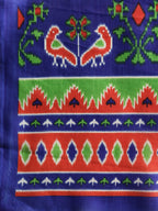 Saree Mall Red & Blue Printed Bhagalpuri Saree | Grocsy
