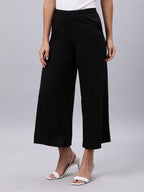 Souchii Black Liva Palazzos | Grocsy
