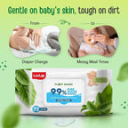 LuvLap Plant Based 99% Pure Water Extra Thick Unscented Baby Wipes | Grocsy