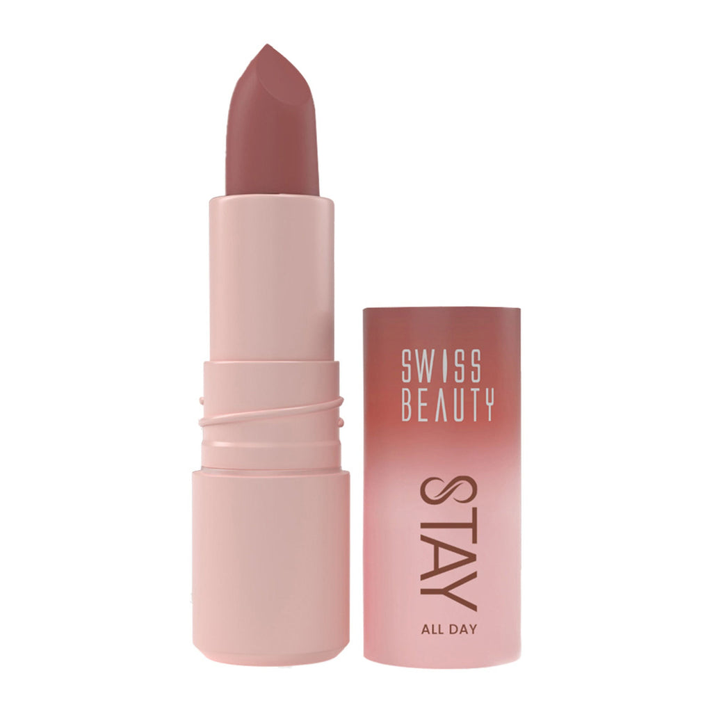 Swiss Beauty Stay All Day Lipstick - 01 Pouty | Grocsy