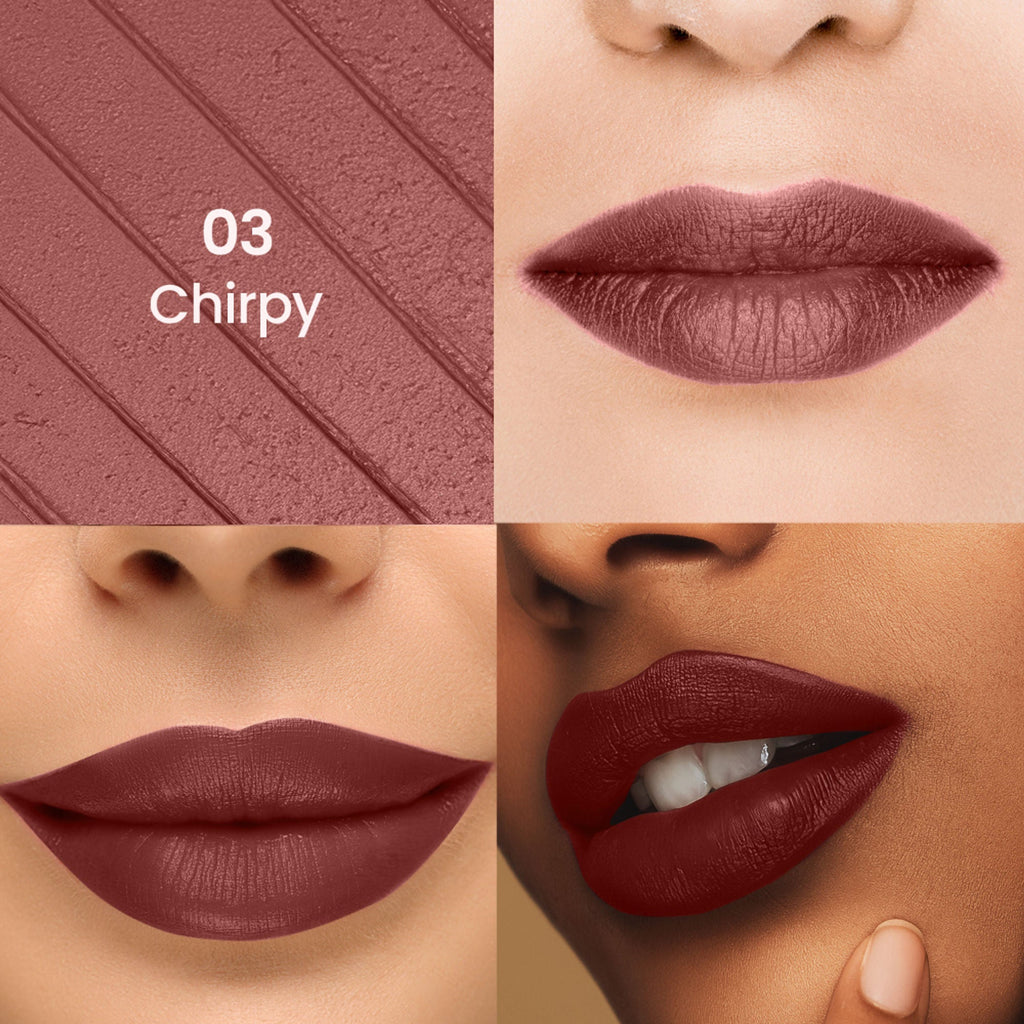 Swiss Beauty Stay All Day Lipstick - 03 Chirpy | Grocsy