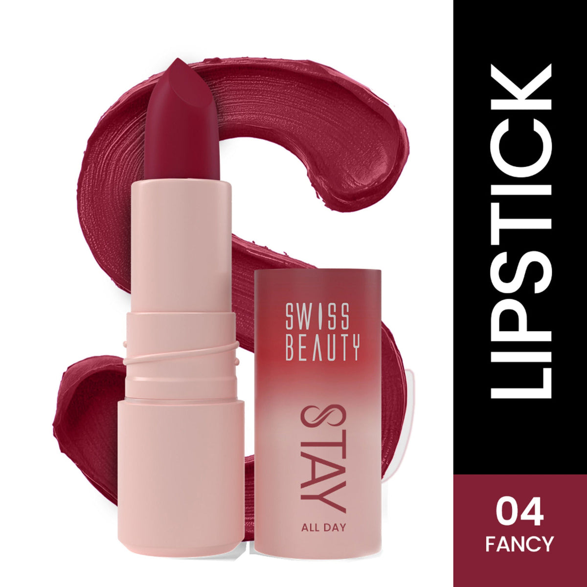 Swiss Beauty Stay All Day Lipstick - 04 Fancy | Grocsy