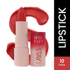 Swiss Beauty Stay All Day Lipstick - 10 Foxy | Grocsy