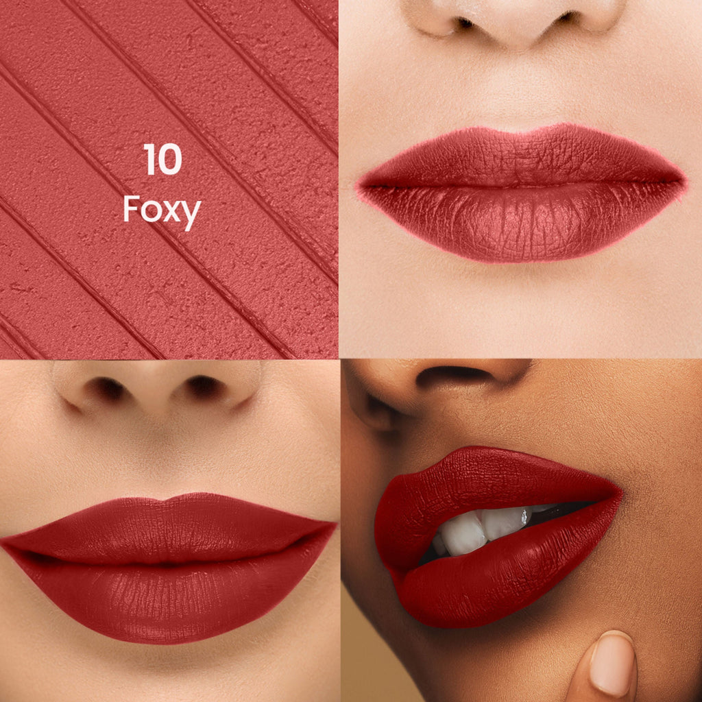 Swiss Beauty Stay All Day Lipstick - 10 Foxy | Grocsy