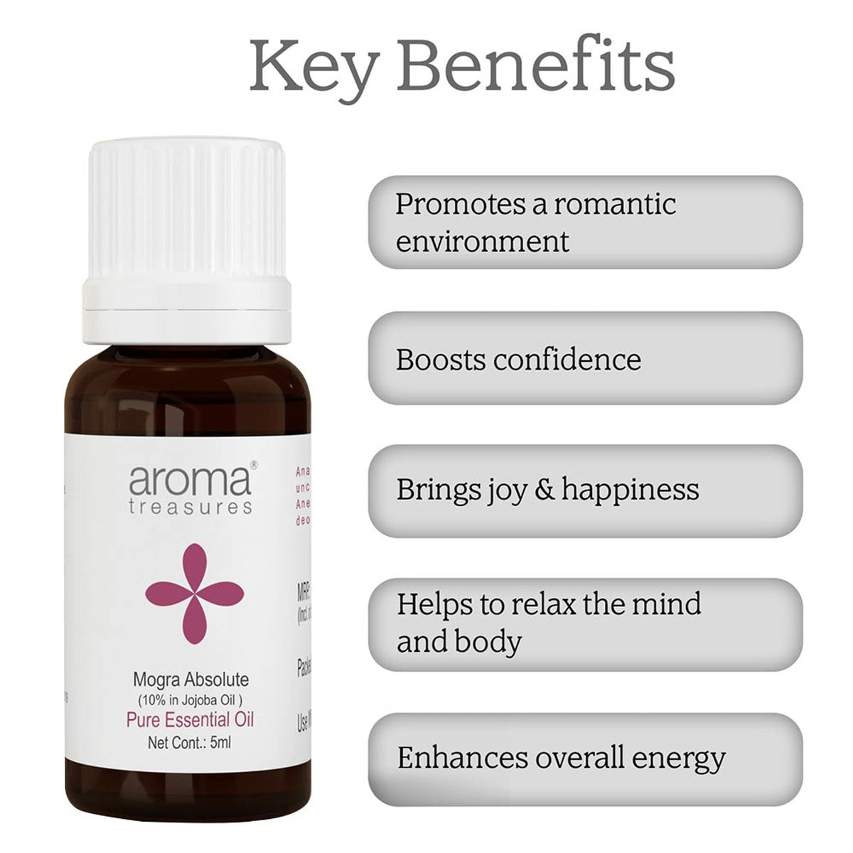 Aroma Treasures Mogra Absolute Pure Essential Oil | Grocsy