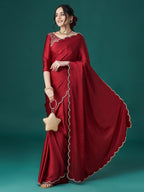 kasee Beads and Stones Satin Sarees | Grocsy