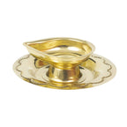 Spillbox Gold-Toned Brass Deepak Diya Pooja Essential | Grocsy