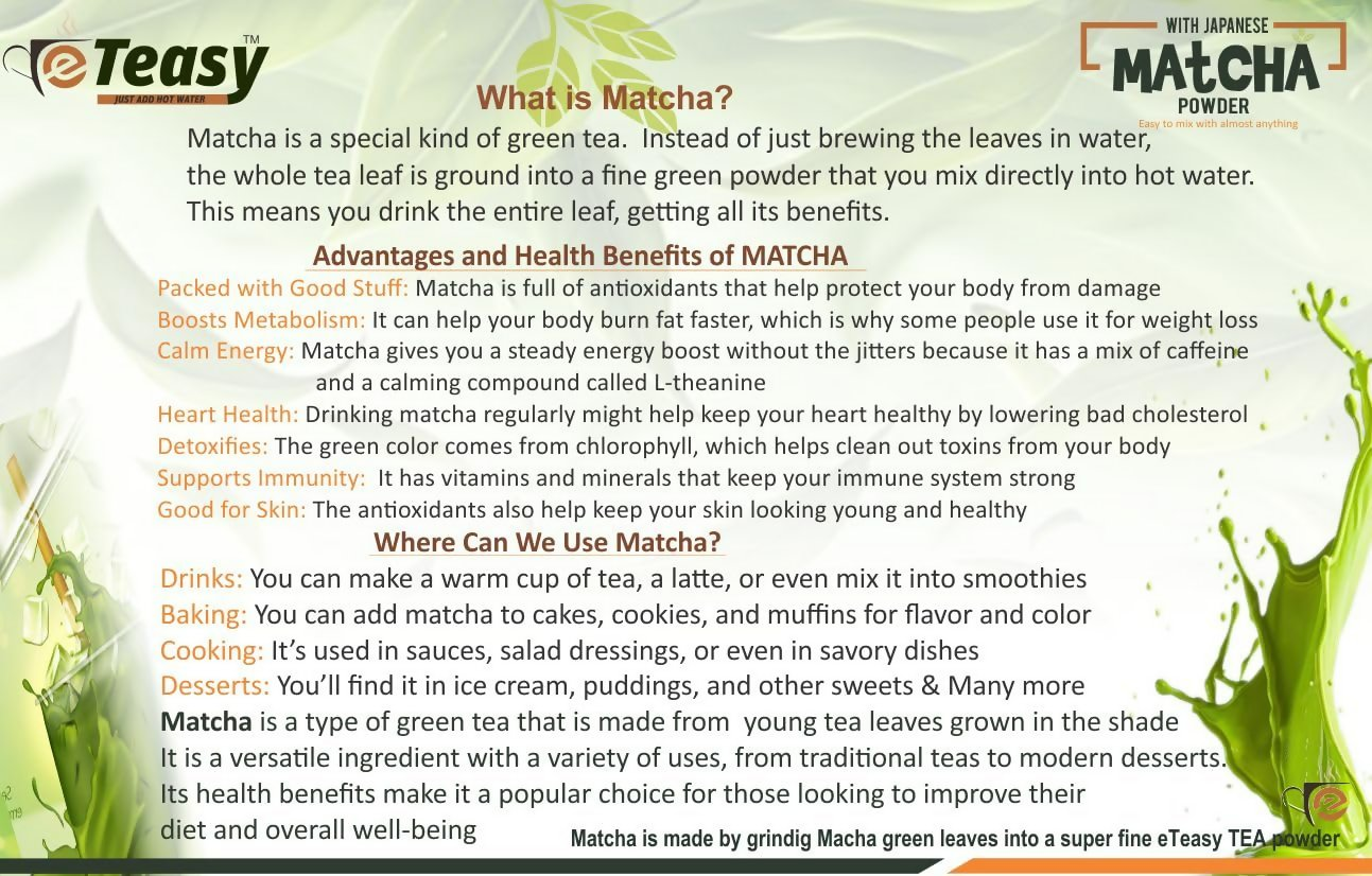 Eteasy Japanese Matcha Atibala Churna Bala Kangi Powder | Grocsy