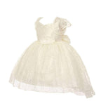 Asmaani Baby Girl's Off-White Colour Satin A-Line Maxi Full Length Dress (AS-DRESS-22160) | Grocsy