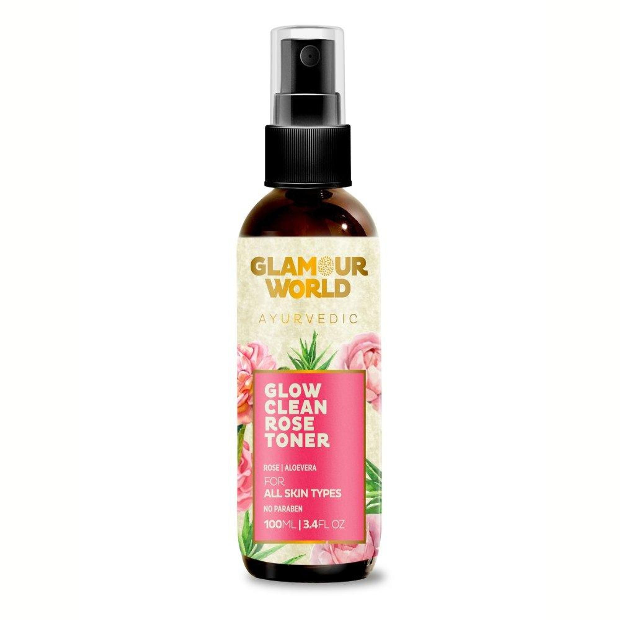 GLAMOUR WORLD AYURVEDIC Glow Clean Rose Toner | Grocsy