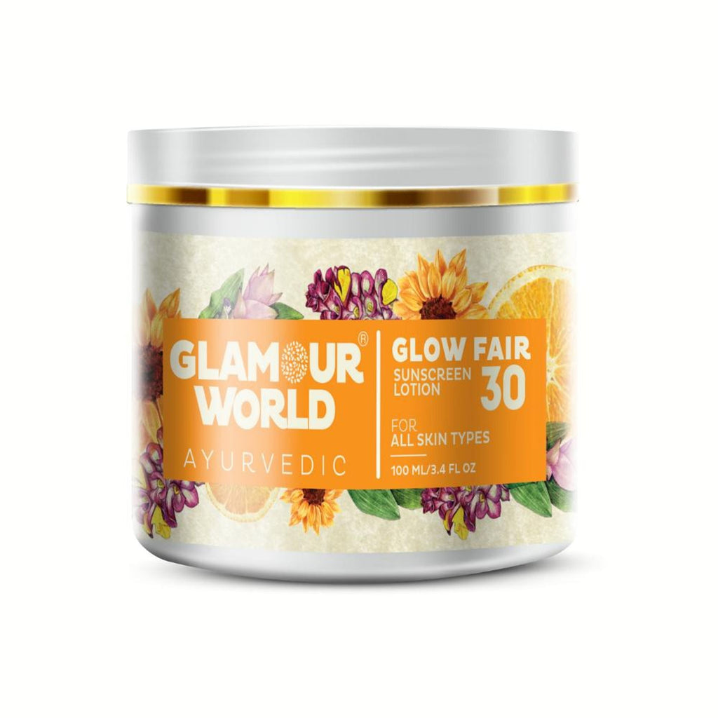 GLAMOUR WORLD AYURVEDIC Glow Fair 30 Sunscreen Lotion | Grocsy