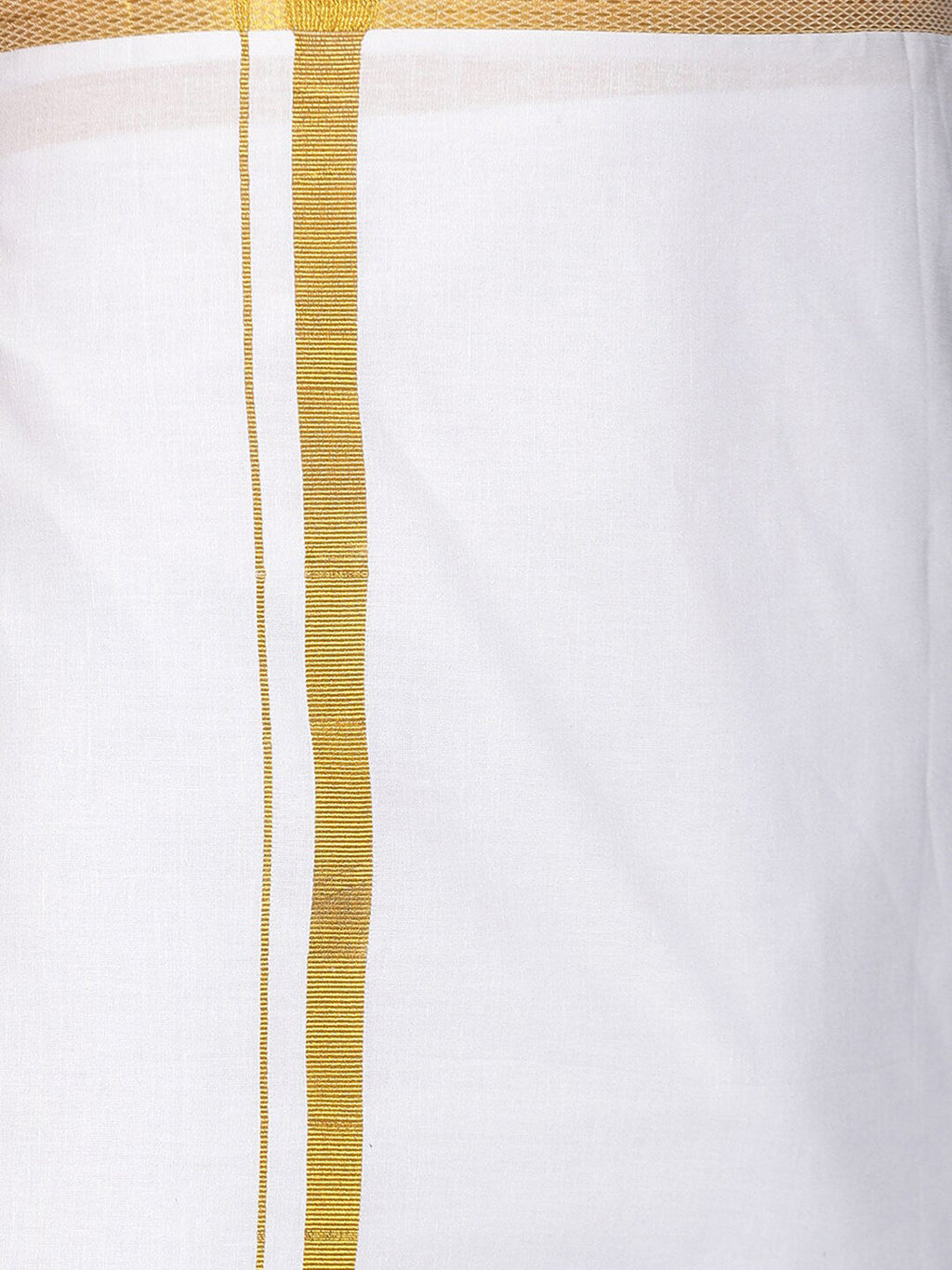 Sethukrishna Men White Solid Cotton Dhoti (GENIE-67335) | Grocsy