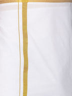 Sethukrishna Men White Solid Cotton Dhoti (GENIE-67335) | Grocsy