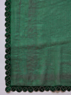 Green Organza Swaroski Diamond Work Saree with Unstitched Blouse - Radha | Grocsy