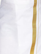 Sethukrishna Boys Blue & White Solid Shirt and Dhoti Set | Grocsy