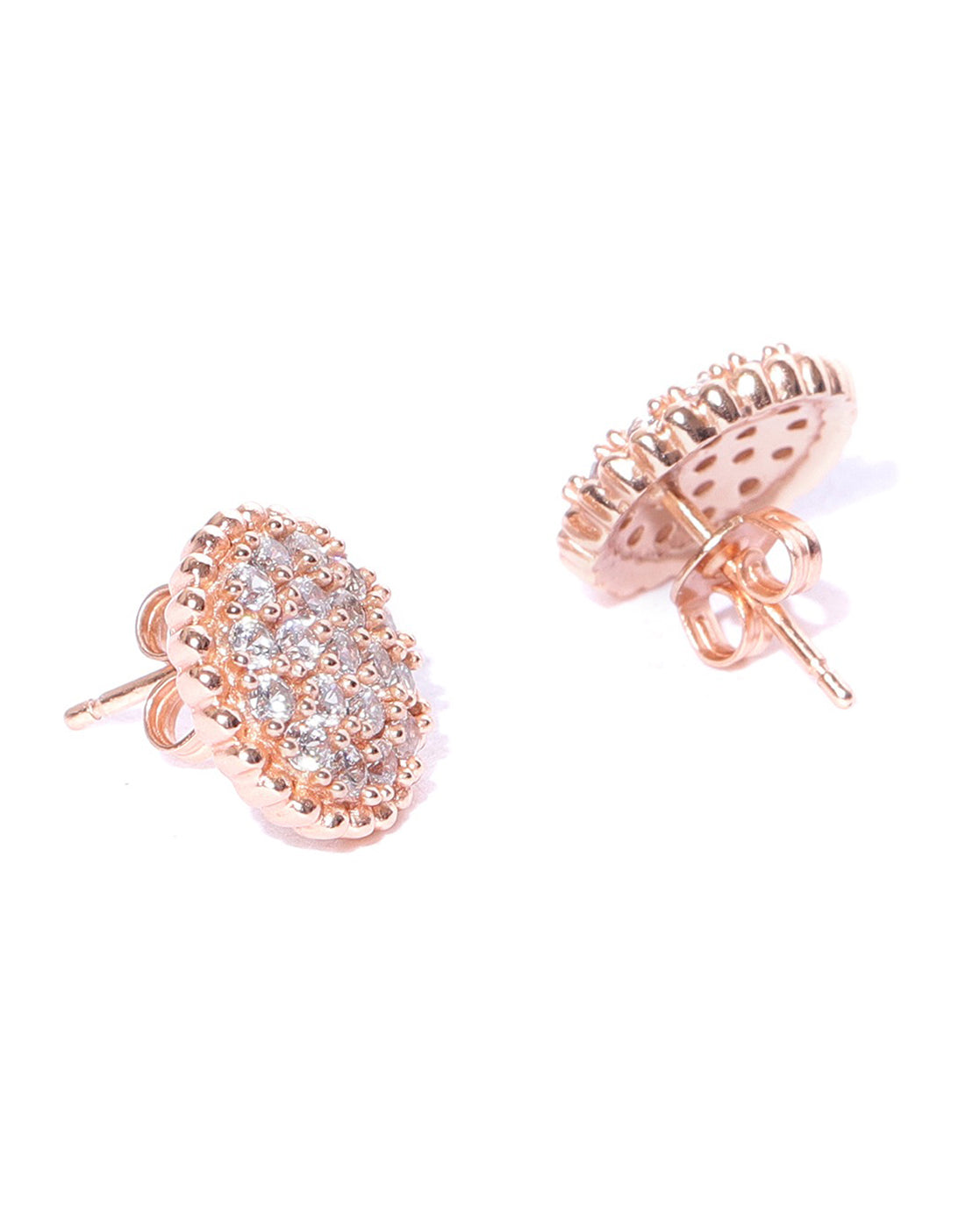 Gold-Polished Black Cz Circular Drop Earring For Women - Wahe Jewels - Swadesiicart
