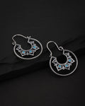 Gold-Polished Navy Blue Tasselled Contemporary Drop Earring For Women - Wahe Jewels - Swadesiicart