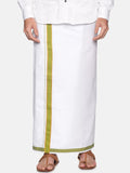 Sethukrishna Men White Solid Cotton Regular Dhoti | Grocsy