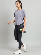 MKH Typography Printed Drop-Shoulder Sleeves Dri-FIT T-shirt | Grocsy