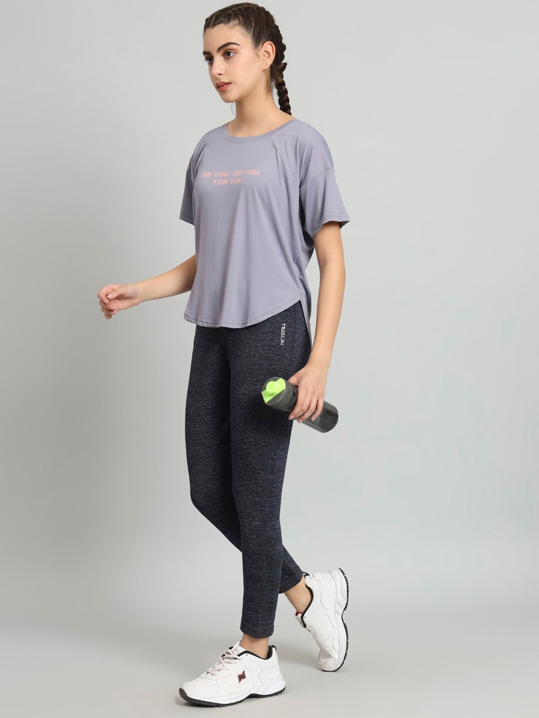 MKH Typography Printed Drop-Shoulder Sleeves Dri-FIT T-shirt | Grocsy