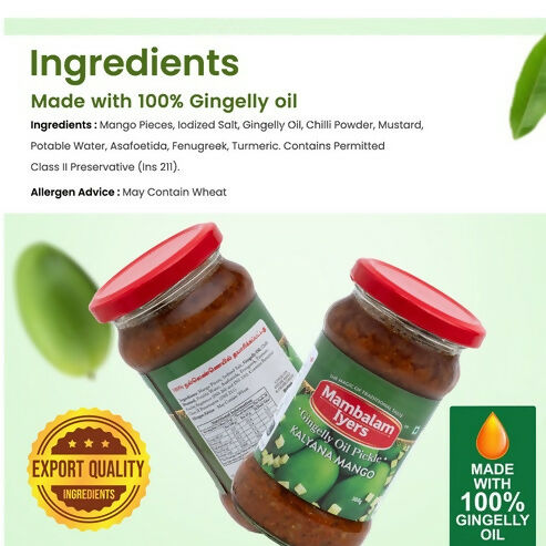 Mambalam Iyers Kalyana Mango Pickle | Grocsy