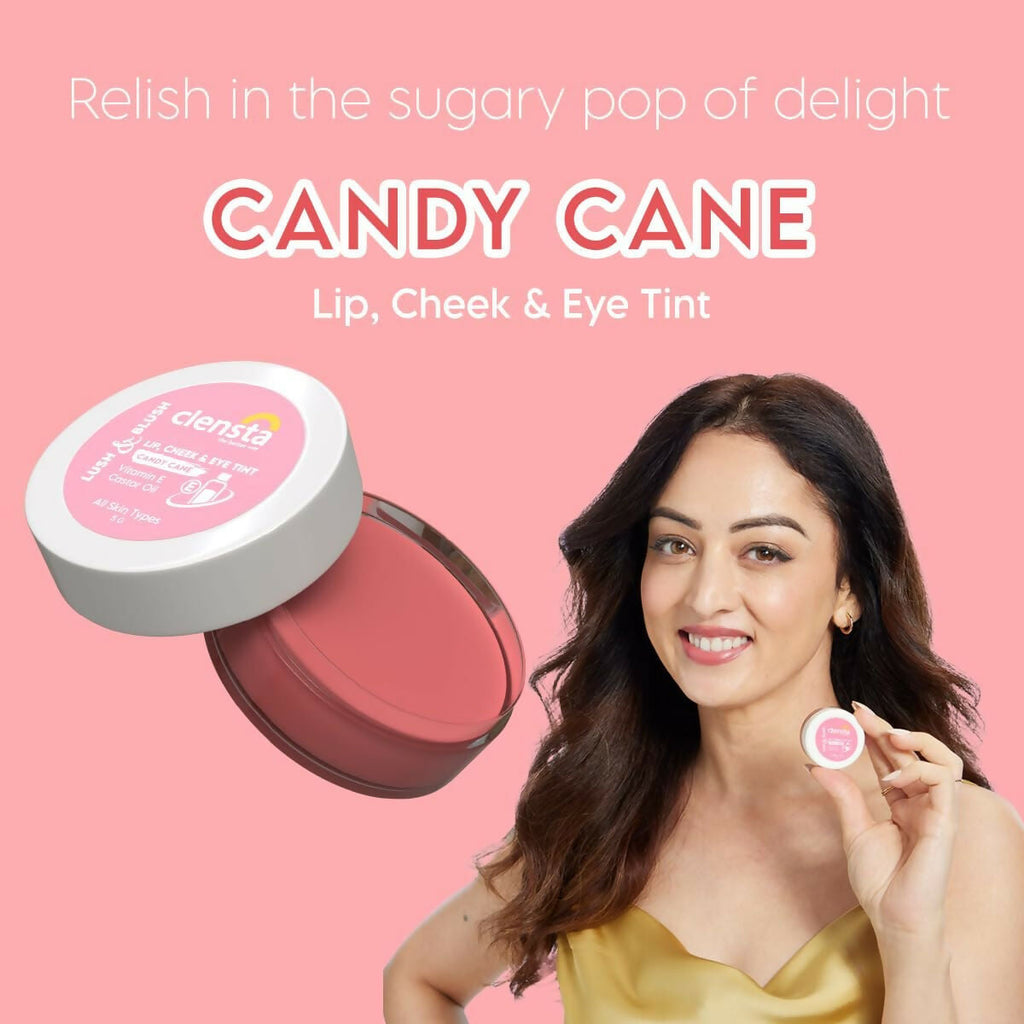 Clensta Lip Cheek Tint - Candy Cane | Grocsy