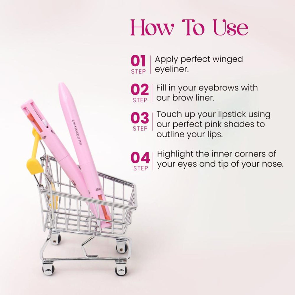 Milagro Beauty On-The-Go 4 In 1 Makeup Pen | Grocsy