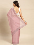 kasee Embellished Mirror Work Satin Saree | Grocsy
