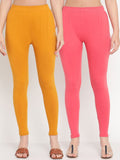 TAG 7 Women Pack of 2 Solid Ankle Length Leggings | Grocsy